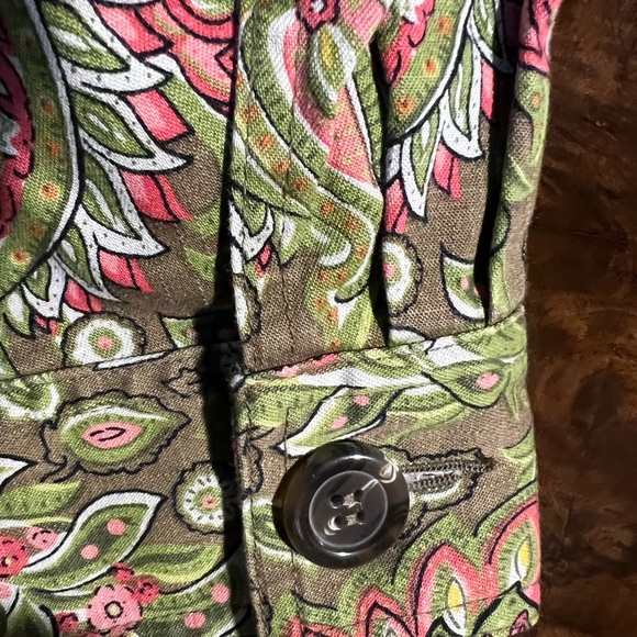 Charter Club Denim jacket Spandex Floral jacket Size Large - Picture 7 of 12